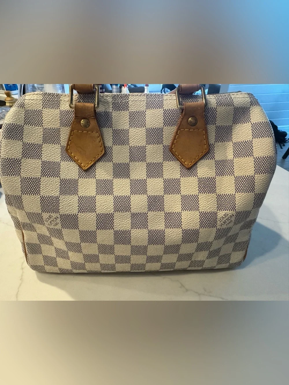 Authentic Louis Vuitton Azur Speedy 25 - Picture 10 of 16